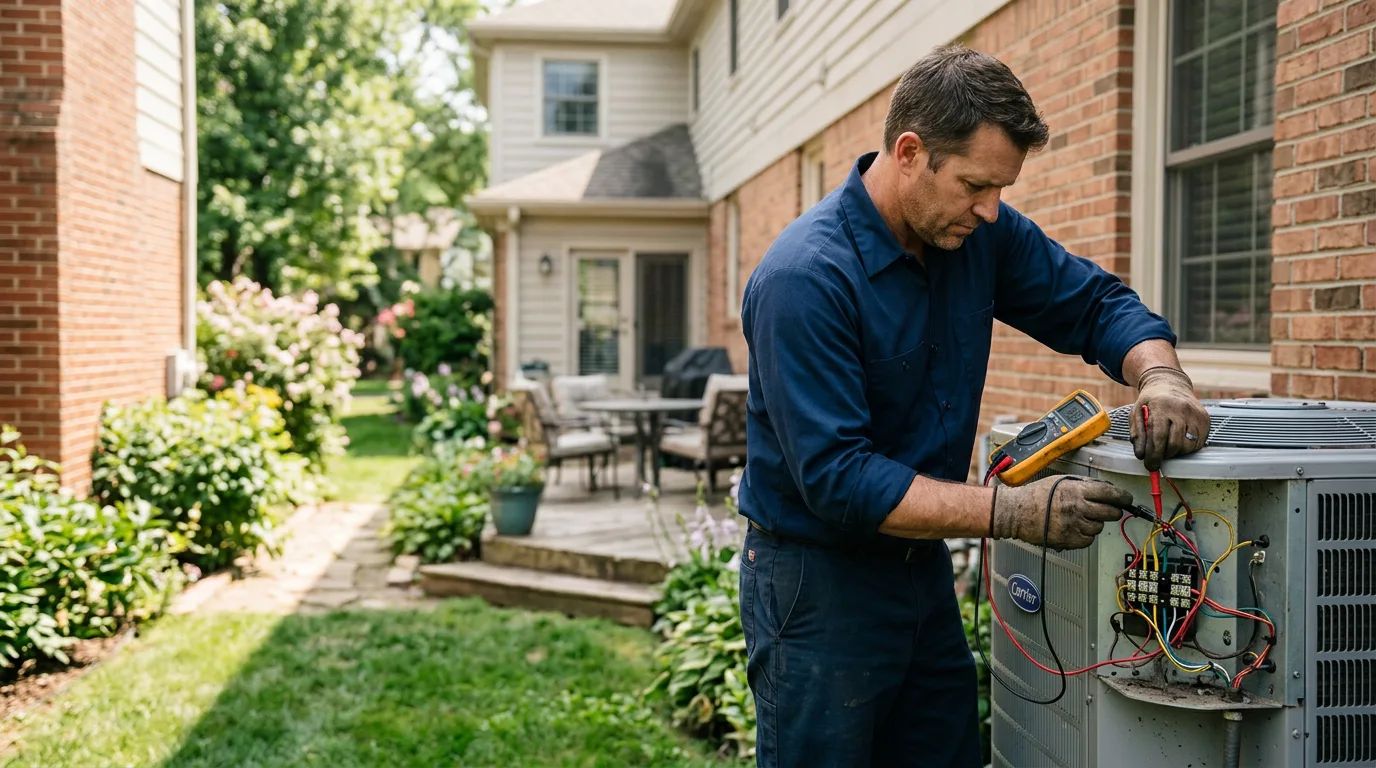 HVAC technician working near Odell, IL
